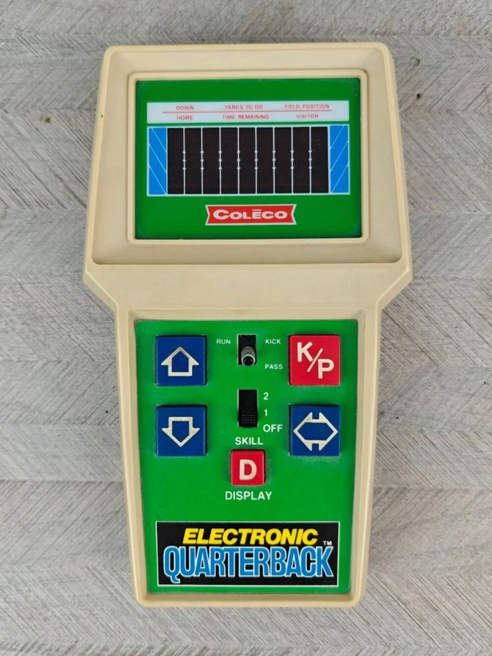 Vintage Coleco Electronic Quarterback Handheld Game 1978 w/Original Packaging